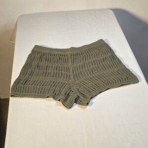 Aerie High Waist Knit Shorts in Olive